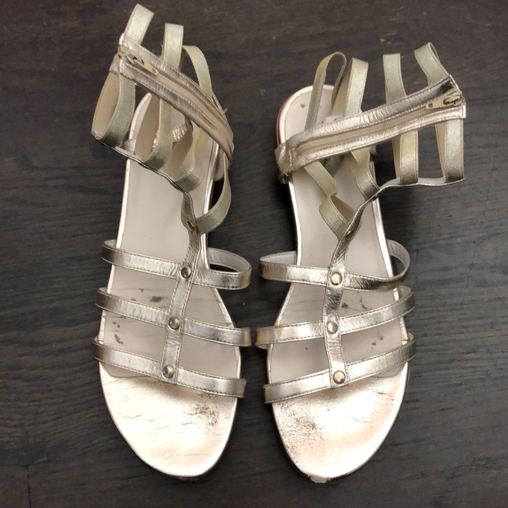 Amazing gold gladiator sandals!!!